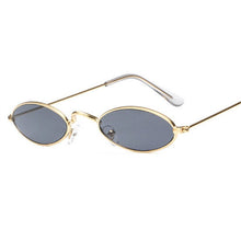 Load image into Gallery viewer, UVLAIK Vintage Small Oval Sunglasses Women Retro Brand Skinny Metal Frame Sunnies Men Sun Glasses Red Yellow Cat Eye Eyewear