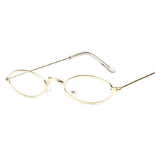 Load image into Gallery viewer, UVLAIK Vintage Small Oval Sunglasses Women Retro Brand Skinny Metal Frame Sunnies Men Sun Glasses Red Yellow Cat Eye Eyewear