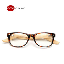 Load image into Gallery viewer, UVLAIK Wooden Eyeglasses Clear Lens Myopia Prescription Optic Glasses Men Women Bamboo Eye Glasses Transparent Spectacle Frame