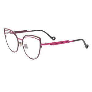 Women Pure Titanium Cat-eye eyeglass frames women Thin Retro Metal glasses Butterfly Full-Rim Lightweight Fashion eyeglasses