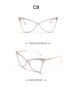 Myopia Prescription Glasses Women Men Cat Eye Clear Glasses Optical Eyeglasses Frame Transparent Lens Spectacle Frame Unisex