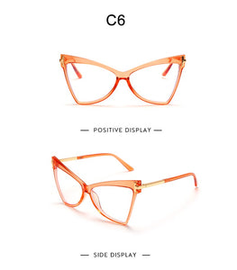 Myopia Prescription Glasses Women Men Cat Eye Clear Glasses Optical Eyeglasses Frame Transparent Lens Spectacle Frame Unisex