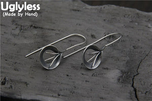 Real S 925 Sterling Thai Silver Women Vintage Earrings Handmade Hollow Flower Brincos Bijoux Handmade Ear Lines Jewelry