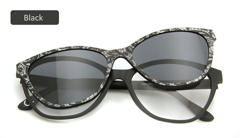 Ultem Cat Eye Spectacles Ladies Magnet Sunglasses Men Polarized Glasses Clip On Glass Plastic Titanium Eyewear Frames Women