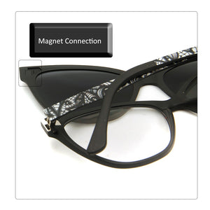 Ultem Cat Eye Spectacles Ladies Magnet Sunglasses Men Polarized Glasses Clip On Glass Plastic Titanium Eyewear Frames Women