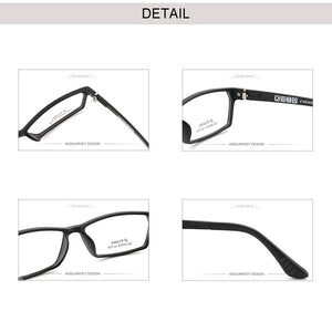 Ultem Eyeglasses Frames for Men Sport Rectangle Glasses Frame Prescription Eye Wear Optical Goggles for Man Simple Classic Black
