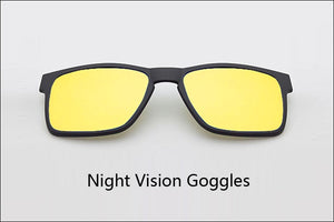 Ultem Glasses Frame For Men With Polarized Magnet Clip Sunglasses Myopia Women Eyewear Prescription Lens Driving Mirror JKK75