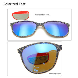 Montatura per occhiali da vista in plastica Ultem in titanio Montatura per occhiali da donna Cateye con clip magnetiche Occhiali da sole polarizzati Clip su lente 