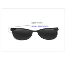Load image into Gallery viewer, Ultem Plastic Titanium Women Optical Frame With Clip On Sunglasses Men Polarized Round Eyeglasses Eyewear Frames Uv400
