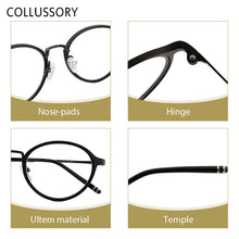 Load image into Gallery viewer, Ultem Round Eyeglasses Frame for Women Men Prescription Glasses Frames for Boy Girl Small Vintage Optical Eyewear with Clear Len