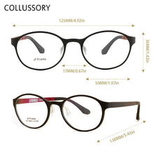 Load image into Gallery viewer, Ultem Round Eyeglasses Frames for Women Men Prescription Glasses Frame for Boy Girl Vintage Eye Wear Sport Style with Clear Lens
