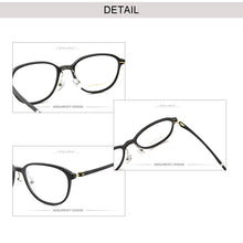 Load image into Gallery viewer, Ultem Round Optical Eyeglasses Frames for Women Men Optical Flexible Glasses Frame Prescription Eyewear Vintage Goggles Light