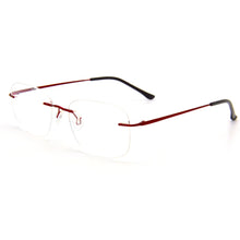 Carica l&#39;immagine nel visualizzatore di Gallery, Ultra Light Flexible Rimless Eyeglasses Female Pure Titanium Glasses For Women Small Square Prescription Lenses Optical Frame
