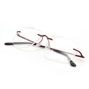 Ultra Light Flexible Rimless Eyeglasses Female Pure Titanium Glasses For Women Small Square Prescription Lenses Optical Frame