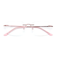Carica l&#39;immagine nel visualizzatore di Gallery, Ultra Light Flexible Rimless Eyeglasses Female Pure Titanium Glasses For Women Small Square Prescription Lenses Optical Frame