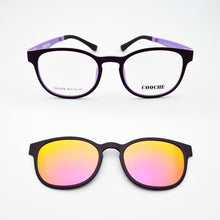 Load image into Gallery viewer, Ultra-Light Glasses Sand Black Magnet Clip Sunglasses Myopia Eyeglasses Polarized Round Frame Women&#39;s Style Functional PEL2078