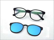 Load image into Gallery viewer, Ultra-Light Glasses Sand Black Magnet Clip Sunglasses Myopia Eyeglasses Polarized Round Frame Women&#39;s Style Functional PEL2078