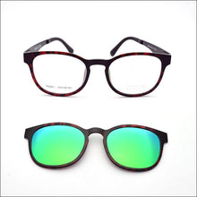 Load image into Gallery viewer, Ultra-Light Glasses Sand Black Magnet Clip Sunglasses Myopia Eyeglasses Polarized Round Frame Women&#39;s Style Functional PEL2078
