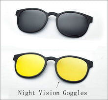 Load image into Gallery viewer, Ultra-Light Glasses Sand Black Magnet Clip Sunglasses Myopia Eyeglasses Polarized Round Frame Women&#39;s Style Functional PEL2078