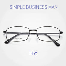Load image into Gallery viewer, Ultra-Light Titanium Alloy Frame Eye Glasses Men Business Style Full Rim Spectacles with Spring Hinges Myopia Eyewear