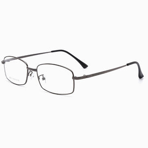 Ultra-Light Titanium Alloy Frame Eye Glasses Men Business Style Full Rim Spectacles with Spring Hinges Myopia Eyewear