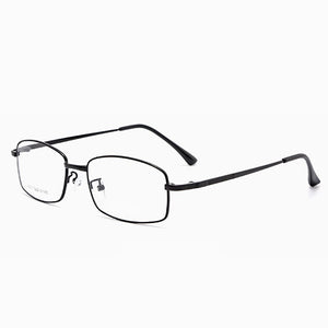 Ultra-Light Titanium Alloy Frame Eye Glasses Men Business Style Full Rim Spectacles with Spring Hinges Myopia Eyewear
