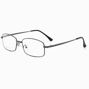 Ultra-Light Titanium Alloy Frame Eye Glasses Men Business Style Full Rim Spectacles with Spring Hinges Myopia Eyewear