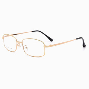 Ultra-Light Titanium Alloy Frame Eye Glasses Men Business Style Full Rim Spectacles with Spring Hinges Myopia Eyewear