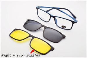 Ultra-light Glasses Lightweight Frame for men With Magnet Polarized Clip Sunglasses Ultem Eyeglasses Functional Glasses Uv 400