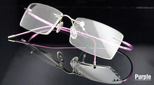 Carica l&#39;immagine nel visualizzatore di Gallery, Ultra-light Memory Titanium Glasses Frame  Men Rimless Myopia Glasses in Optical Lens Rx Prescription Eyeglasses Frames
