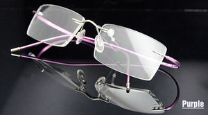Ultra-light Memory Titanium Glasses Frame  Men Rimless Myopia Glasses in Optical Lens Rx Prescription Eyeglasses Frames