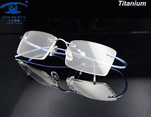 Ultra-light Memory Titanium Glasses Frame  Men Rimless Myopia Glasses in Optical Lens Rx Prescription Eyeglasses Frames