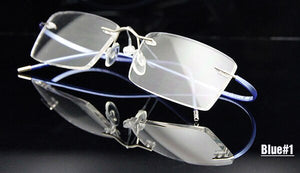 Ultra-light Memory Titanium Glasses Frame  Men Rimless Myopia Glasses in Optical Lens Rx Prescription Eyeglasses Frames