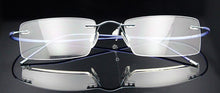 Carica l&#39;immagine nel visualizzatore di Gallery, Ultra-light Memory Titanium Glasses Frame  Men Rimless Myopia Glasses in Optical Lens Rx Prescription Eyeglasses Frames