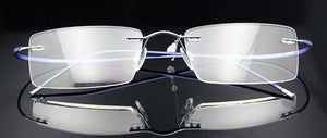 Ultra-light Memory Titanium Glasses Frame  Men Rimless Myopia Glasses in Optical Lens Rx Prescription Eyeglasses Frames