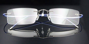 Ultra-light Memory Titanium Glasses Frame  Men Rimless Myopia Glasses in Optical Lens Rx Prescription Eyeglasses Frames