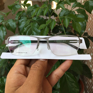 Ultra-light Men's Medical Stainless Steel Spectacle Frame Screwless Design
