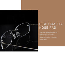 Load image into Gallery viewer, Ultra-light Rimless Glasses Frame Men Vintage Square Myopia Glasses Women&#39;S Mens Spectacles Frame Eyeglasses Myopic Women