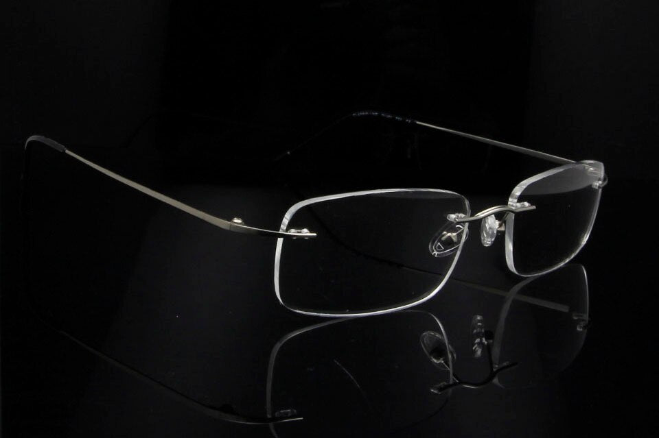 Ultra-light Rimless Glasses Frame Men Vintage Square Myopia Glasses Women'S Mens Spectacles Frame Eyeglasses Myopic Women