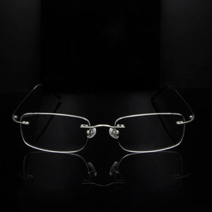 Ultra-light Rimless Glasses Frame Men Vintage Square Myopia Glasses Women'S Mens Spectacles Frame Eyeglasses Myopic Women