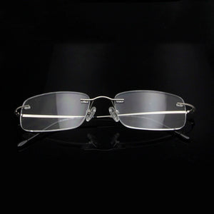 Ultra-light Rimless Glasses Frame Men Vintage Square Myopia Glasses Women'S Mens Spectacles Frame Eyeglasses Myopic Women