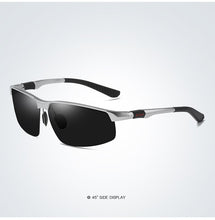 Load image into Gallery viewer, UltraLight Aluminum Magnesium Polarized Men Sunglasses HighQuality Half-frame Male Sun Glasses Cool Mirror Black Driving Glasses