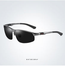 Load image into Gallery viewer, UltraLight Aluminum Magnesium Polarized Men Sunglasses HighQuality Half-frame Male Sun Glasses Cool Mirror Black Driving Glasses