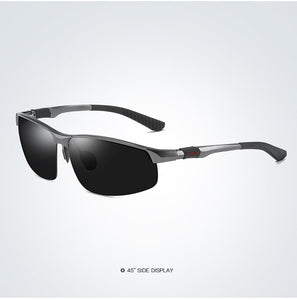 UltraLight Aluminum Magnesium Polarized Men Sunglasses HighQuality Half-frame Male Sun Glasses Cool Mirror Black Driving Glasses