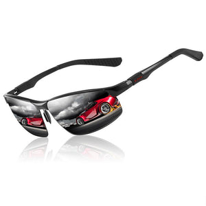 UltraLight Aluminum Magnesium Polarized Men Sunglasses HighQuality Half-frame Male Sun Glasses Cool Mirror Black Driving Glasses