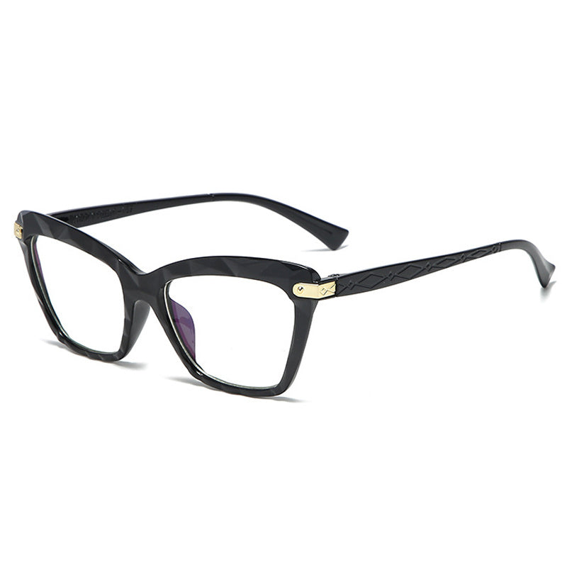 Occhiali da vista Cat Eye con montatura ultraleggera Occhiali da vista poligonali trasparenti firmati da donna Occhiali retrò femminili trasparenti 