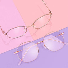 Carica l'immagine nel visualizzatore di Gallery, Ultralight Metal Anti Blue Light Glasses Women Men Vintage Octagonal Eyeglasses Eye Protection Blue Ray Blocking Computer Goggle