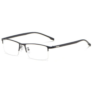Ultralight Metal Frame Glasses Men Business Style Half Rim Nearsighted Spectacles with Spring Hinges Selling