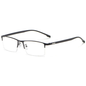 Ultralight Metal Frame Glasses Men Business Style Half Rim Nearsighted Spectacles with Spring Hinges Selling