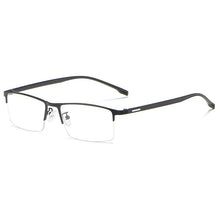 Load image into Gallery viewer, Ultralight Metal Frame Glasses Men Business Style Half Rim Nearsighted Spectacles with Spring Hinges Selling